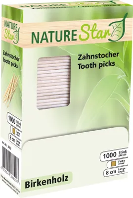 Produktbild von NATURE Star Zahnstocher NATURE Star aus Holz lose 1.000 Stück