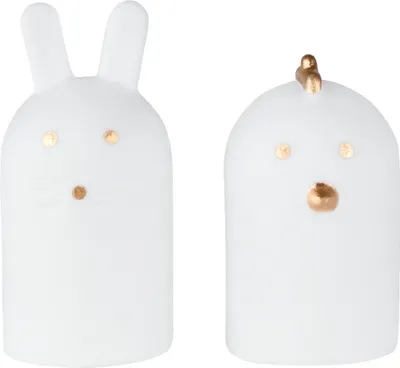Produktbild von Porzellanfiguren Hase und Huhn
