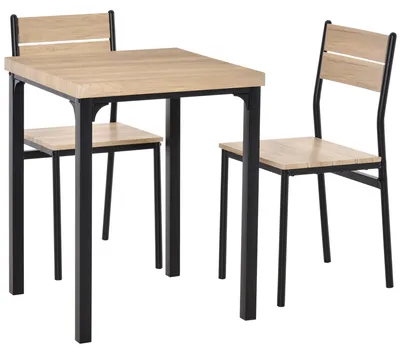 Obrázek produktu pro HOMCOM 3dílná jídelní sestava s kovovou konstrukcí