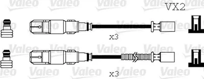 Produktbild von VALEO 346071 Zündkabelsatz Zündleitungssatz für SMART FORTWO Coupe (451) CITY-COUPE (450) FORTWO Cabrio (451) FORTWO Coupe (450) CABRIO (450)