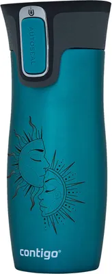 Zdjęcie produktu dla ContiGo! West Loop 2.0 kubek termiczny premium 470ml "Sun and moon" - Turkusowy