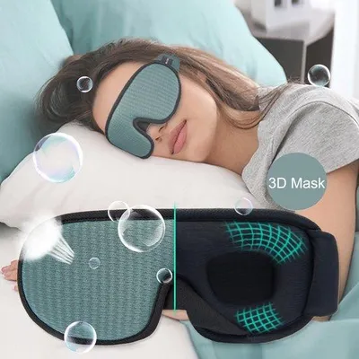 Produktbild von Famanu 3D Schlafmaske Lichtblockierend - Schwarz