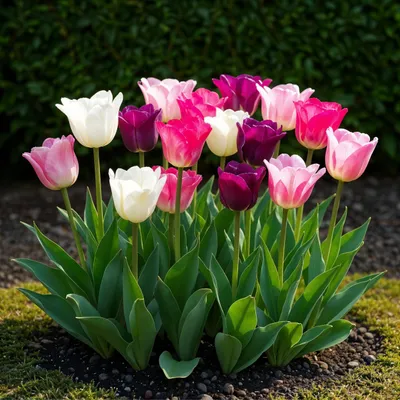 Zdjęcie produktu dla Cebulki kwiatowe Exotenherz - Tulipany Tulipa Pastel Mix (12 sztuk) ?rednica 11-12 cm