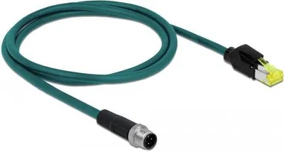 Produktbild von DELOCK NWK M12 4 Pin D-kodiert zu RJ45 Hirose St. TPU 2 m
