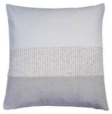 Produktbild von Kissenhülle - 48 x 48 cm - Weiß - Beige - mit Reißverschluss