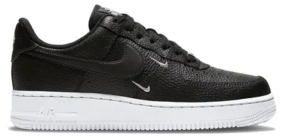 Produktbild von Nike Air Force 1 Low '07 Essential Black White Silver Mini Swoosh (Women's) - EU 39