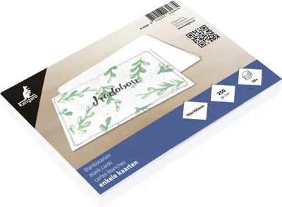Produktbild von kangaro Briefkarte 250 g/qm 105 x 150 mm weiß