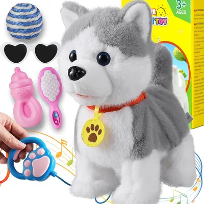 Produktbild von Interaktiver Roboterhund Spielzeughund - Laufend, bellend und singend - 8 Lieder - Fernbedienung - Für Kinder ab Kleinkindalter