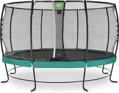 Image de EXIT Lotus Premium Trampoline ø427cm – Sur pieds – Rond – Trampoline de Jardin – Vert