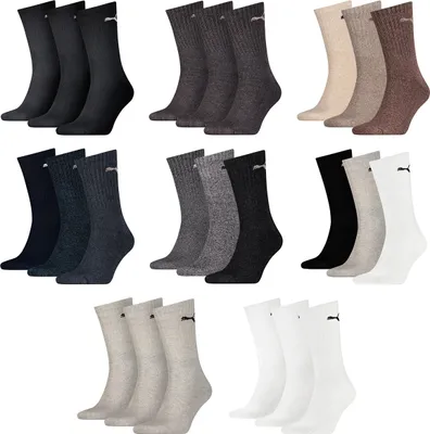 Image de PUMA CREW SOCK CUSHIONED SOLE SPORT Pack de 3 chaussettes de sport pour hommes