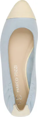 Produktbild von MARCO TOZZI Damen Ballerina spitz mit Cap Toe gepolsterte Innensohle 2-22108-44, Größe:41 EU, Farbe:Mehrfarbig