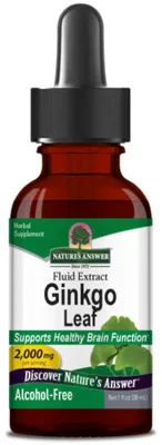 Obrázok produktu pre Nature's Answer Tekutý výťažok z listov ginkgo biloba, výťažok z ginkgo biloba, 2000 mg, 30 ml