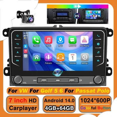 Obrázok produktu pre Autorádio – Autostereó – Multimediálny prehrávač – GPS navigácia – Rádio DAB+ – 7-palcový dotykový displej IPS