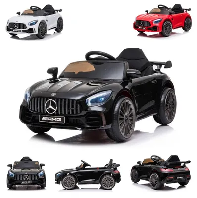 Produktbild von ES-Toys Kinder Elektroauto Mercedes AMG GT R Fernbedienung, EVA-Reifen, MP3, USB schwarz