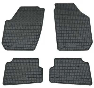 Gummifußmatten Set 4-teilig für Skoda Fabia 2 (2007-), schwarz