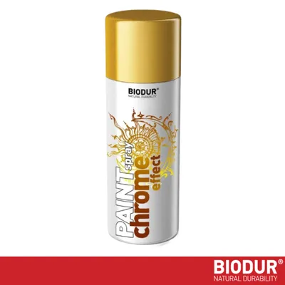 Productafbeelding van BIODUR Metallic Spuitbus Goud - Chroom Spiegeleffect - 400 ml - Hoogglans - Sneldrogend - Interieur Decoratie