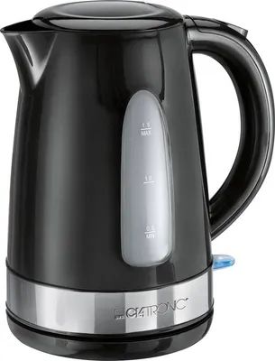 Produktbild von Clatronic WKS 3576, 1,5 l, 2200 W, Schwarz, Edelstahl, Edelstahl, Wasserstandsanzeige, Überhitzungsschutz