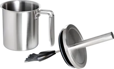 Produktbild von Allgrill Marinier-Set aus Edelstahl mit Silikonpinsel 10 x 23 cm