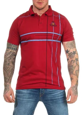 Produktbild von Herren Sport Polo Shirt Stretch Kurz-Arm; Rot 2XL