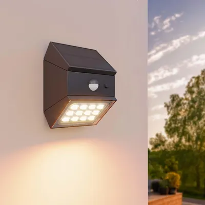 Produktbild von Ledvion LED Solar Wandlampe Außen Bewegungsmelder & Dämmerungssensor