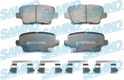 Immagine prodotto di SAMKO 5SP2141K - Kit pastiglie freno posteriori per OPEL INSIGNIA Caravan, INSIGNIA CC, Insignia B Country Tourer (Z18), compatibile con VAUXHALL