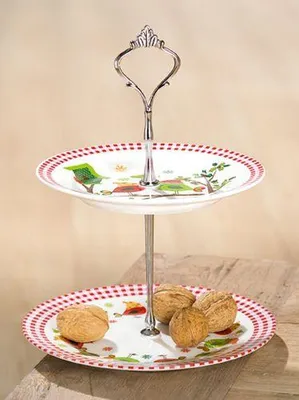 Produktbild von Gilde Porzell 2Er Etagere Vogelpaar 49309