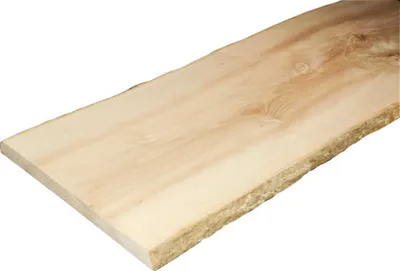 Produktbild von Massivholzbrett Esche beidseitig unbesäumt mit Baumkante 1200 x 260 - 350 x 22 mm