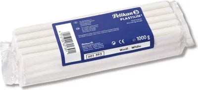 Produktbild von Knetmasse Plastilin 680 Farbe 1 weiß 1 kg Packung mit 15 Stück
