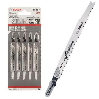 Produktbild von Bosch 2 608 636 569, Stichsägeblatt, Hartholz, Gipskarton, Bimetallisch, Schwarz, Edelstahl, 2,2 mm, 2,2 mm