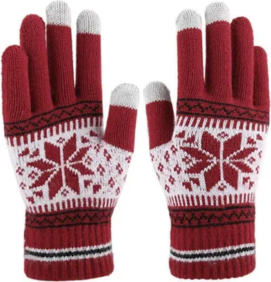 Obrázek produktu pro Zimní Rukavice SF-39234 - Červená/Bílá M/L KP39234