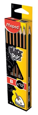 Obrázok produktu pre Maped M850024 BLACK'PEPS ceruzka, B, čierna/oranžová
