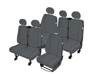 Produktbild von Mercedes Vito W639 Stoff Sitzbezüge Sitzschoner 6 Sitzer Grau