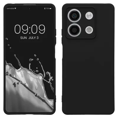 Produktbild von kwmobile Slim Case kompatibel mit Xiaomi Redmi Note 13 5G Hülle - Handyhülle aus Silikon in Schwarz