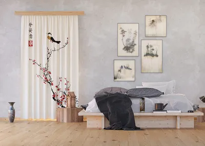 Produktbild von AG design Gardinen Bird on the tree Vogel 140 x 245 cm