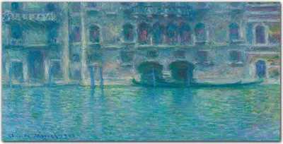 Produktbild von Coloray - Bild aus Glas - Glasbilder - 100 x 50 cm - Glasblock mit Bild Gehärtetes Glas Wohnzimmer Küche Dekoration Wanddekoration - Palazzo Da Mula Venedig Monet