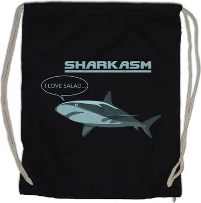 Produktbild von Urban Backwoods Sharkasm, Turnbeutel, Farbe: Schwarz