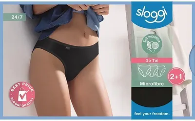 Produktbild von Sloggi Jazzpants 24/7 Microfibre schwarz 3er Pack Gr. 48