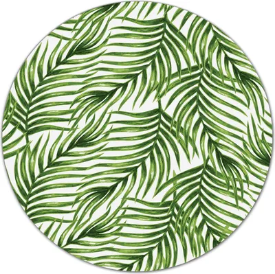 Produktbild von Herd-Abdeckplatte Glas Schneidebrett Ceranfeld-Abdeckung - 40 cm - Grüne Palmblätter