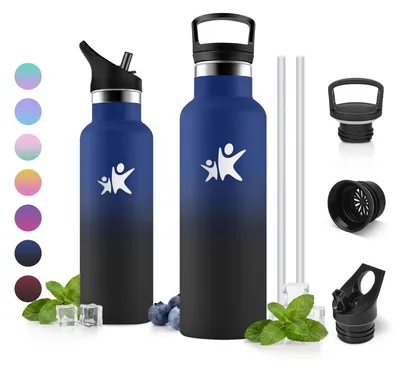 Produktbild von Isolierflasche 500ml Edelstahl, BPA-frei, auslaufsicher, Thermosflasche für