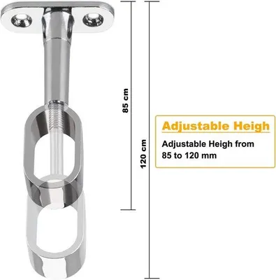 Produktbild von Famanu Halter für Kleiderstangen - Ovale Stangenbefestigung - Set von 2 - Metall