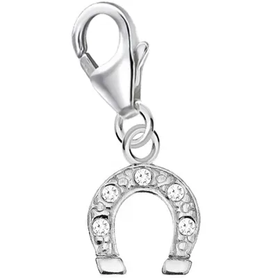 Echtschmuck Hufeisen Charm als Glücksbringer Anhänger


