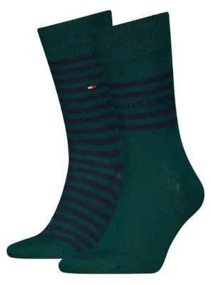 Immagine prodotto di Tommy Hilfiger - Calzini da uomo (confezione da 2) NA1114 (44,5 EU - 47 EU) (verde)
