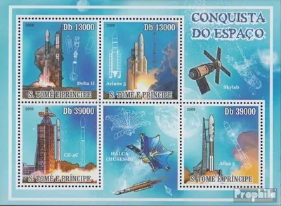 Produktbild von Briefmarken Sao Tome e Principe 2009 Mi 4068-4071 Kleinbogen (kompl.Ausg.) postfrisch Weltraumfahrt