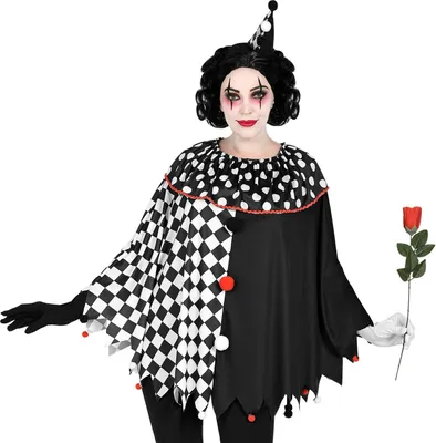 Produktbild von Clown Poncho - Karnevalskostüm Damen Fasching