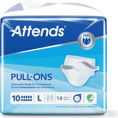 Image de ATTENDS Pull-Ons 10 Large - 8 paquets de 14 protections