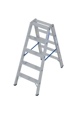 Produktbild von Krause Stufen-Doppelleiter Alu 2x5 Stufen 124739