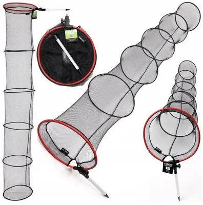 Zdjęcie produktu dla SIATKA WĘDKARSKA SADZYK NECO 2m OKRĄGŁA 35 cm + SZTYCA 6 OBRĘCZY