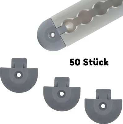 Produktbild von Endkappe Endfitting Einsteckkappe für Airlineschiene Zurrschiene Halbrund 50 Stück
