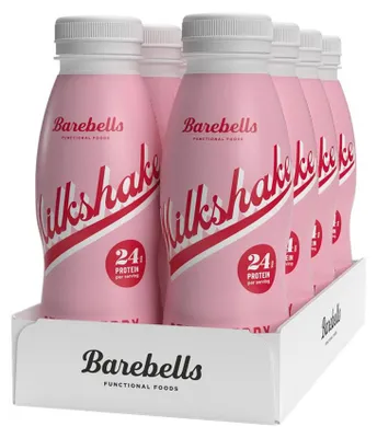 Image de Boissons protéinées - Barebells - Pack de Barebells Milkshake (8X330 ml) - Saveur Fraise