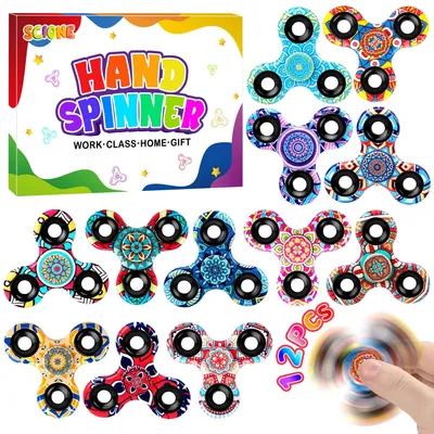 Immagine prodotto di Set di 12 fidget spinner con motivi mandala